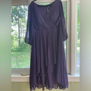 Dark Purple Long Sleeve Dress